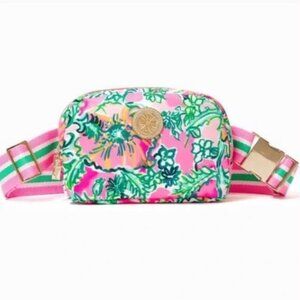 Lilly Pulitzer GWP Belt Bag Soleil Pink Perfect Poppy